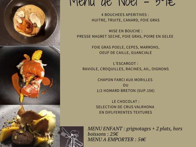 Le Gavroche Exemple de menu de Noël